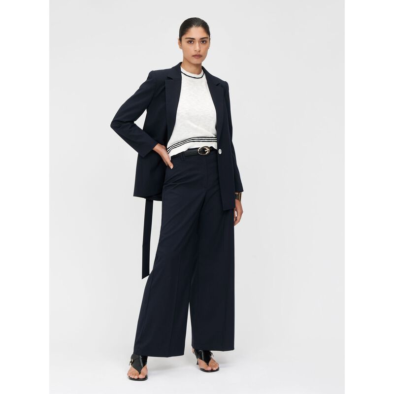 Veronika Maine Stretch Suiting Belted Blazer image number 3